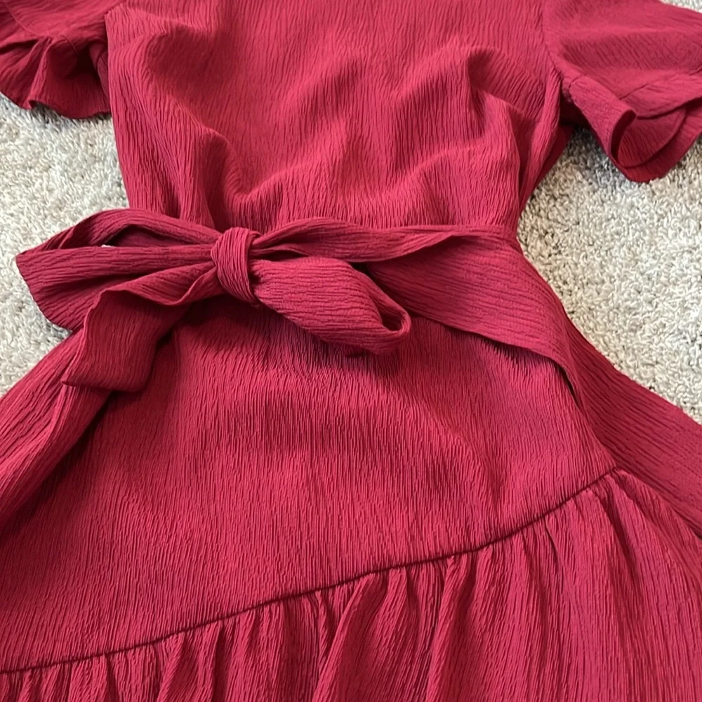 Banana Republic Red Ruffle Dress - Picture 7 of 16